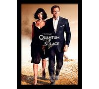 iPosters Pyramid International James Bond (Quantum Of Solace One-Sheet) 30cm x 40cm Framed, Collectors Print, One Size, Black