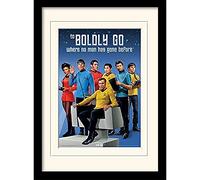 iPosters Star Trek MP10445P-PL Boldly Go A3 Framed and Mounted Print, Multicolor, 16 x 12 inches