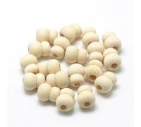 Ipotkitt 100 pcs 12×10mm Unfinished Wood Gourd Shaped Beads Natural Wooden Calabash Religious Plant Bead for DIY Crafts Bracelet Jewelry Making Keychains Home Decor