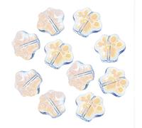 Ipotkitt 100 Pcs Transparent Glass Animal Paw Prints Beads Crystal Dog Paw Prints Spacer Beads Puppy Paw Glass Beads for Jewelry Making DIY Crafts