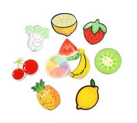 Ipotkitt 20 pcs 10 Styles Acrylic Fruits Pins Cute Cherry Strawberry Banana Lemon Brooches Button Badge for DIY Crafts Dress Clothes Backpacks Hats Jeans Ties Decor
