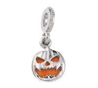 Ipotkitt 20pcs Enamel Pumpkin Metal European Charms Halloween Food Vegetable Large Hole Charms for DIY Jewellery Making Bracelet Necklace Earrings Keychains Crafts