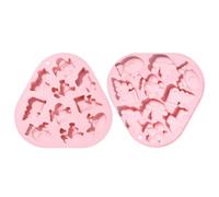 Ipotkitt 2pcs Pink Transportation Silicone Candy Moulds Sea Land Air Vehicle Silicone Chocolate Moulds Baking Cake Moulds for DIY Cookies Cupcake Ice Making