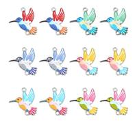 Ipotkitt 30 pcs 6 Colors Alloy Pigeon Enamel Connector Charms Dove Bird Animal Links Charms for DIY Jewelry Making Crafts Necklace Bracelet Earrings Keychains Purse Decor