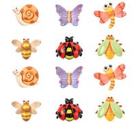 Ipotkitt 30pcs 6 Styles Insect Theme Opaque Resin Cabochons Butterfly Bee Ladybug Shape Flat Back Ornaments for DIY Phone Case Craft Supplies Jewellery Making