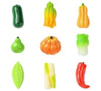 Ipotkitt 45 pcs 9 Styles Imitation Vegetable Resin Cabochons Funny Food Pumpkin Pepper Slime Charms for DIY Crafts Jewellery Phone Case Earrings Hair Pin Decor