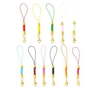 Ipotkitt 50 pcs 10 Colors Alloy Polyester Mobile Straps with Iron Lobster Claw Clasps Phone Lanyard Wrist Strap for DIY Crafts Phone Camera USB Flash Drive ID Name Tag Keychains