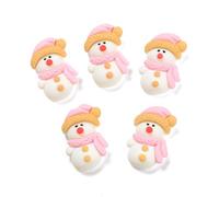 Ipotkitt 50 pcs White Christmas Theme Resin Cabochons Snowman Winter Flatback Charms for DIY Jewelry Crafts Scrapbooking Bag Phone Case Keychains Party Accessories