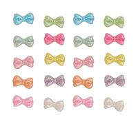 Ipotkitt 50Pcs AB Colour Plated Opaque Tiny Bowknot Acrylic Beads for DIY Crafting Necklace Bracelet Earring Jewellery Making Accessories - 10x18mm