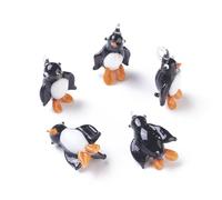 Ipotkitt 5pcs Lampwork Penguin Charms Glass Animal Winter Charms Antarctica Bird Pendants for Bracelet Necklace Earrings DIY Jewellery Making Crafts