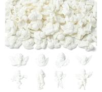 Ipotkitt 80pcs 8 Styles White Resin Angel Cabochons Flatback Fairy Slime Charms Love God Embellishments for Crafts DIY Jewelry Phone Case Scrapbooking Decor