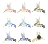Ipotkitt 8pcs 4 Colors Hummingbird Enamel Pins Bird Animal Brooches Birds Alloy Badge for Clothes Backpacks Dress DIY Crafts Hats Jeans Bags Decor