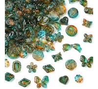 Ipotkitt Approx 300pcs Random Two Tone Transparent Acrylic Beads Plastic Flower Butterfly Beads Cute Bow Ornaments for DIY Craft Hair Jewellery Making