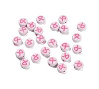 Ipotkitt Approx 3500 pcs 500g Acrylic Flat Round with Pink Ribbon Beads Breast Cancer Hope Ribbon Awareness Bead for DIY Jewelry Bracelet Earrings Necklace Keychains Crafts