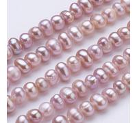 Ipotkitt Approx 87~90pcs/Strand Natural Cultured Freshwater Pearl Beads Violet Potato Shape Baroque Pearl Crafts Beads for DIY Necklace Bracelet Jewellery Making