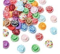 Ipotkitt Printed Cowboy Hat Cabochons Mini Western Dessert Theme Hat Slime Charms for DIY Crafts Micro Landscape Decorations, 60pcs, 14.5x15.5x5mm