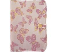 ipoul A5 Binder, 6 Ring Binder, Refillable Journal, Butterfly Notebook, Embroidered, 6"x8" Unlined Paper, Sketchbook, Butterfly Gifts, Budget Planner Binder, Pink