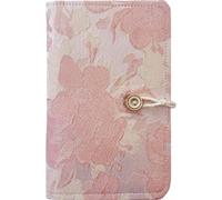 ipoul A6 Binder, Embroidered Journal, Refillable Journal, 6 Ring Binder, Small Notebook 5"x7", B6 Sketchbook, Travel Diary for Girl, Pink Peach Blossom, Budget Binder, Planner Binder