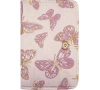 ipoul A6 Binder, Refillable Notebook, 6 Ring Binder, Small, 5"x7", B6 Sketchbook, Embroidered, Butterfly Gifts for Women, Budget Planner Binder, Butterfly Journal, Pink