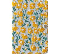 ipoul Daisy Gift, Flower Journal, Embroidered Notebook, Beautiful Journals for Women, 8"x6", Hardcover, Lay Flat, A5, Wide Ruled, Writing Journal, Cute Notebook, Pretty, Yellow Daisy