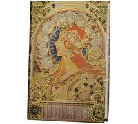 ipoul Exclusive Personal Journal for Women, Gilded Hardcover Notebook, 256 Full Color Pages, 5x7 Small Lined Notebook, Pretty Poetry Journal, Alphonse Mucha, Zodiac, Vintage Journal, Women Gift.