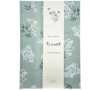 ipoul Floral Hardcover Notebook, Flower Journal for women, A5, 200 Pages, 6x8 Medium Lined Notebook, Floret Printed Fabric Cloth Journal, Similar Embroidered Linen Journal, Garden Journal, Green.
