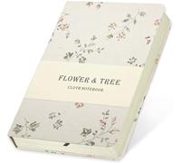 ipoul Floral Linen Notebook, Similar Embroidered, Small 5x7 Notebook, B6 Journal, Hardcover, Lay Flat Notebook, Lined & Unlined Sketchbook, White