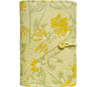 ipoul Flower Embroidery Refillable Journal, A6 Binder 6 Ring, Small Refillable Notebook, Sketchbook, Travel Diary for Women, Teen Girl Gifts, Yellow Golden Bell, Budget Binder, Planner Binder