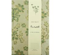 ipoul Flower Notebook, Hardcover, Lay Flat, A5, 6x8, Wide Ruled Pages, Writing Journal for Women, Pretty Notebook, Recipe Journal, Plum Blossom, Green