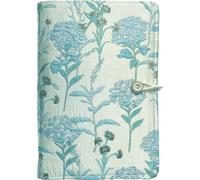 ipoul Journal for Women, Flower Embroidery Refillable Journal, A5 Binder 6 Ring, Budget Binder, Planner Binder, Refillable Notebook, Travel Diary, Gift for Friends Female, Blue Forget-me-not