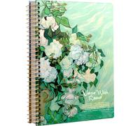 ipoul Large Spiral Notebook, B5, 300 Pages, 8x10 Big Notebook, Hardcover Large Journal, Thick Lined Paper, Between College Ruled and Wide Ruled, Van Gogh Gifts for Women and Children.