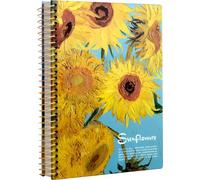ipoul Large Spiral Notebook, B5, 300 Pages, 8x10 Big Notebook, Hardcover Large Journal, Thick Lined Paper, Vincent Van Gogh Sunflower gifts for Women and Children.
