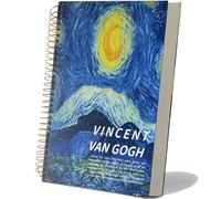 ipoul Large Spiral Notebook, B5, 300 Pages, 8x10 Big Notebook, Large Journal Hardcover, Thick Paper, Wide Ruled, Vincent Van Gogh Starry Night Gift for Women and Men.