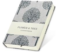 ipoul Linen Journal, Pocket Notebook, A6, 4x6, Hardcover, Lay Flat, Thick, Small, Lined Notebook & Unlined Sketchbook, The Tree of Life, Beige