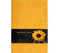 ipoul Sunflower Journal, Yellow Notebook, Softcover, College Ruled, Lined, A5, 6"x8", PU Leather Soft Cover, Writing Journal, Sunflower Gifts for Women, Beautiful