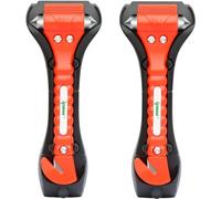 ipow [2 Pack] Car Emergency Escape Window Break Hammer Safety Seat Belt Cutter Tool (Big)