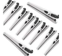 Ipow Stainless Steel Food Bag Sealing Clips (10Pcs, 2 Sizes) - Keep Bread, Snacks, Cereal Fresh - Reusable Freezer Safe Strong Grip Clamps Kitchen Home Storage