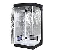 iPower 32"x32"x63" Hydroponic Water-Resistant Grow Tent with Removable Floor Tray for Indoor Seedling Plant Growing