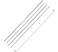 iPower 4-Pack 19 inch Bud Bowl Leaf Trimmer Blades Replacement, Stainless Steel for Spin Clean Cut, Included 2 Serrated 2 Straight Blades, Actual Length 16.4'', Silver