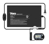 iPower 8 by 12-Inch Reptile Heat Mat with Temperature Adjustment, LCD Digital Aquarium Thermometer, Terrarium Heating Pad for Reptiles & Amphibians