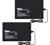 iPower 8x12 Reptile Heat Pad, Terrarium Heater with Energy Efficient Design and Waterproof for Turtles, Lizards, Snakes, 2 Pack