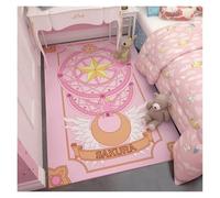 ippi Area Rug Trendy Bedroom Carpet Anti Slip Floor Mat Soft Short Velvet Easy to Clean Anime Bedside Living Room Universal Multiple (Mfz-13,80 * 120cm)
