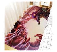 ippi Area Rug Trendy Bedroom Carpet Anti Slip Floor Mat Soft Short Velvet Easy to Clean Anime Bedside Living Room Universal Multiple (FYZS-09,40 * 60CM)