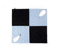 IPPINKA Furoshiki Multi-Functional Bag and Mat - Japanese Traditional Wrapping Fabric - Black/Blue