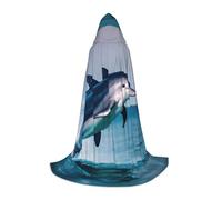 IPPONGET cute dolphin print hood cape carnival theme party decorations vampire role play gothic cosplay