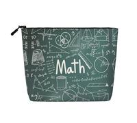 IPPONGET Formulas Shapes Theory Math Lesson Word Print vanity bag Single-layer Makeup Bag with Zippered Pouches for Women Cute and Portable, Black, One Size, Black, One Size