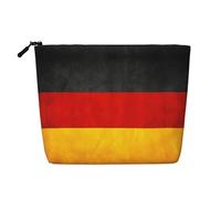 IPPONGET Germany Flag Print vanity bag Single-layer Makeup Bag with Zippered Pouches for Women Cute and Portable, Black, One Size, Black, One Size