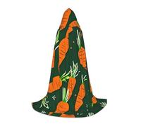 IPPONGET Happy Carrot Print Hooded Cloak Carnival Theme Party Decorations Vampire Role Play Gothic Cosplay