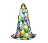 IPPONGET Happy Easter Print Hooded Jacket Carnival Theme Decoration Party Vampire Role Play Gothic