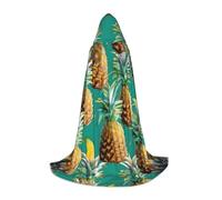 IPPONGET Hawaiian Tropical Pineapple Hooded Cape Carnival Theme Party Decorations Vampire Role Play Gothic Cosplay
